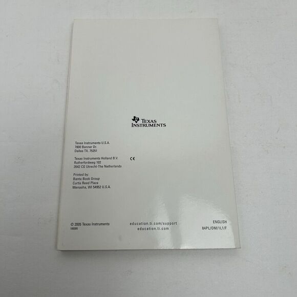 TI-84 Plus & Silver Edition Owner's Manual User Guide BOOK ONLY 2005 English - Picture 2 of 2